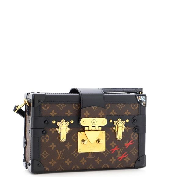 Louis Vuitton Petite Malle Handbag Monogram Canvas Brown - Picture 2 of 7